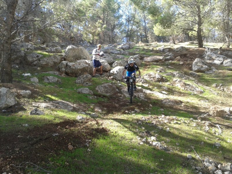 Ibrahim hitting "Lions Drop" a fun downhill section.