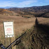 At the top of the doubletrack portion of Shoestring looking towards Santa Ana & San Gabriel Mtns.