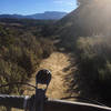 Traversing the singletrack portion of Shoestring.