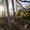 Dropping into the Kentucky Trail Loop from Laurel Hill Multi-Use Trail.