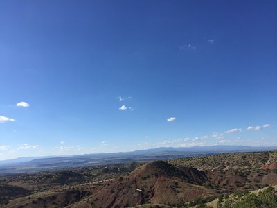 Over looking the landscape of Placitas from the trail.