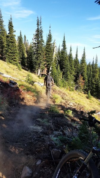 Scott Rulander tries out the new tread.