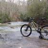 Water crossing on Rapids Trail.