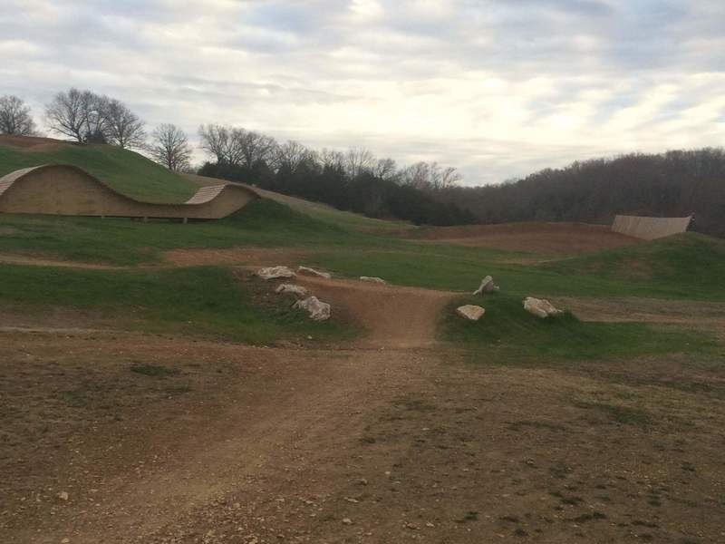 Start of the West Trail.  Make sure to stay right and head down the hill. The left is where the slopestyle trails end.