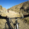 Climbing the steep jeep road as part of the Ridgeline Loop.