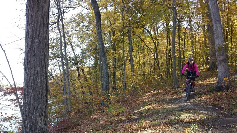 Gorgeous Trail C skirting the lake.