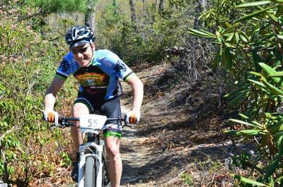 Enjoying the Gear Grinder Event, the only time Falling Creek Camp has their trails open to the public.