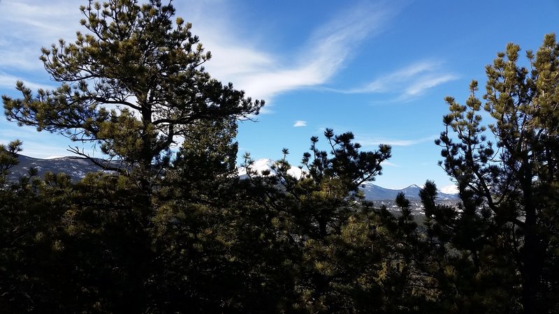 View of Mt Meeker from base of Miller Rock.