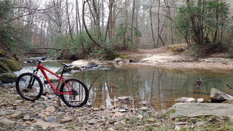 Deep water crossing on East Logging Road.