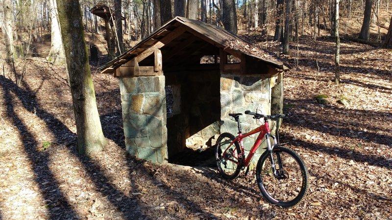 Old water spring well house and picnic area.