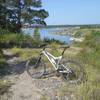 The 2006 SWorks along the Goodwater Loop with Lake Georgetown and the prehistoric
<br>
Native American shelter and burned midden in the background.