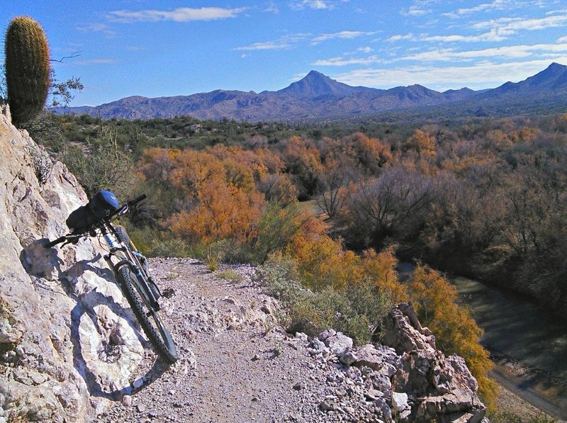 Another ledge section above the Gila River.