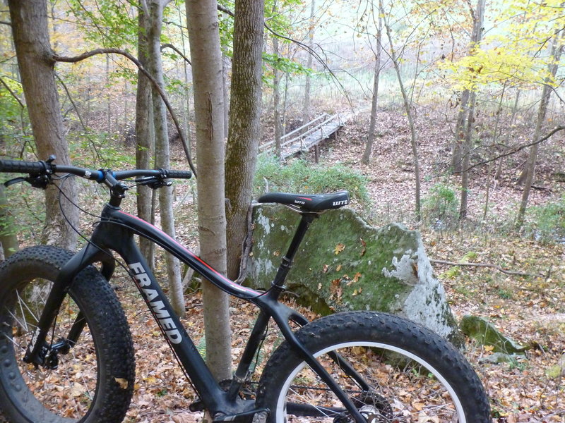 Fat bike on Tomahawk Trail.