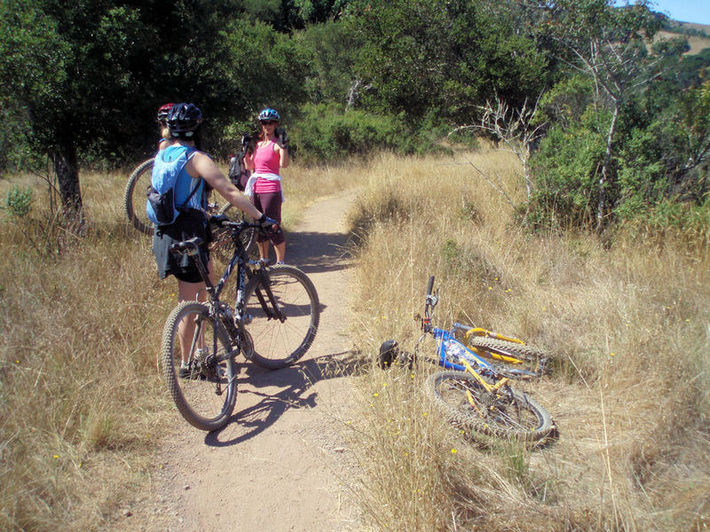 Flat repair where Bullfrog Road turns into a trail.