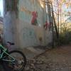 Under the 360 bridge. This used to be an awesome mural of a skateboarder and a hummingbird.