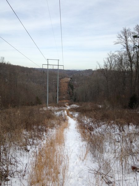 Top of powerline climb. It is steeper than it looks.