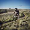 Flowy singletrack at the start of the descent.