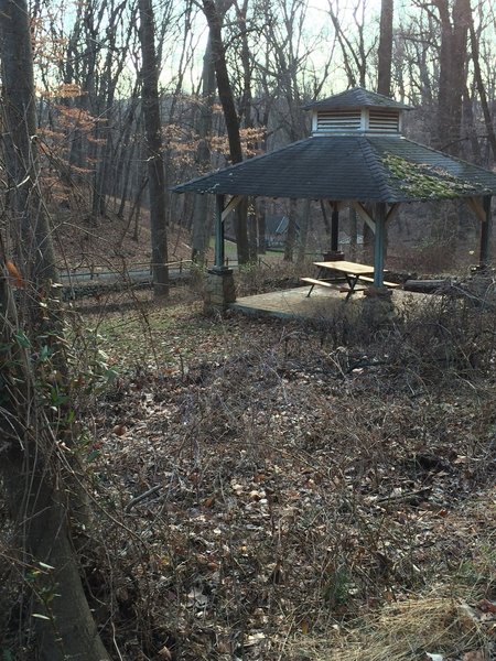 One of several gazebos in Mineral Spring Park, near East Ends Athletic Association.
