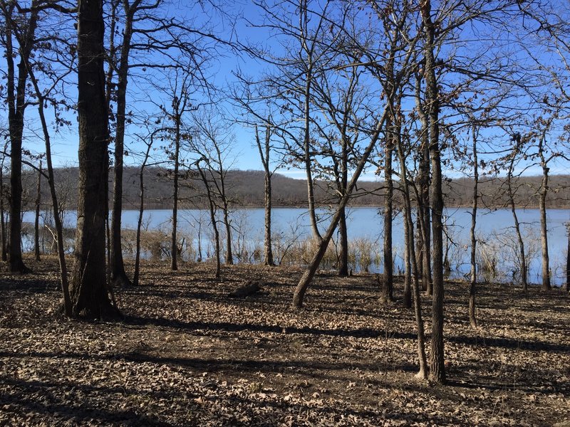 This is a great lake in the Cookson Hills.