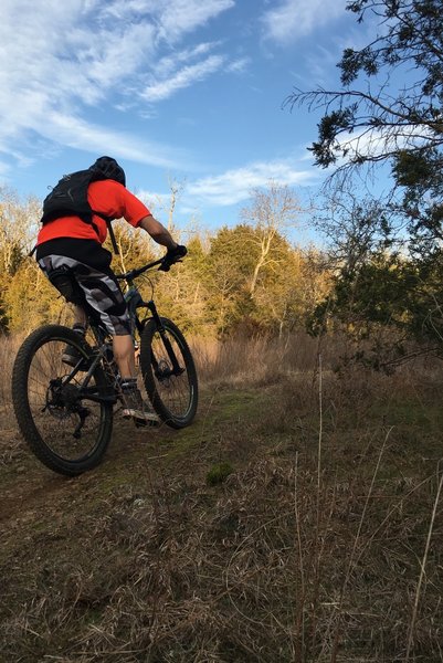 Cruising the top of the hill at Creek Run.