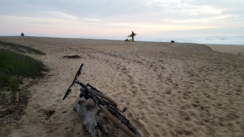 Four Mile Beach at the western end of the Ohlone Bluff Trail.