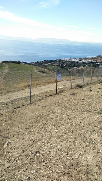 Trail by the fence.