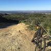 Gaining elevation on East Loma, looking back towards Newport, Catalina Island and Rancho Palos Verdes Peninsula.