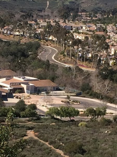 Top of the hill overlooking the elementary school and trail.