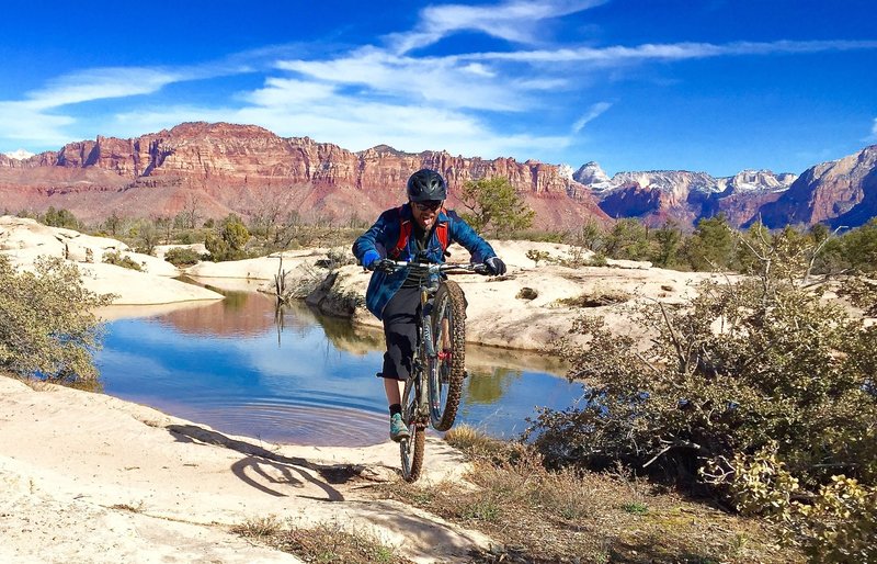 Passing 'Guacamole Lake' on the way to 'Salt on the Rim' part of the trail.