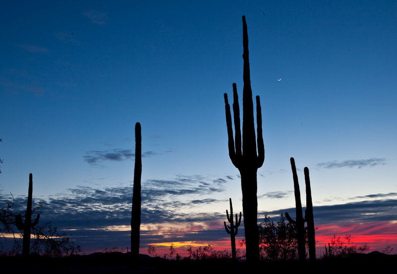 Beautiful sunsets are one of the highlights of the Maricopa Trail.