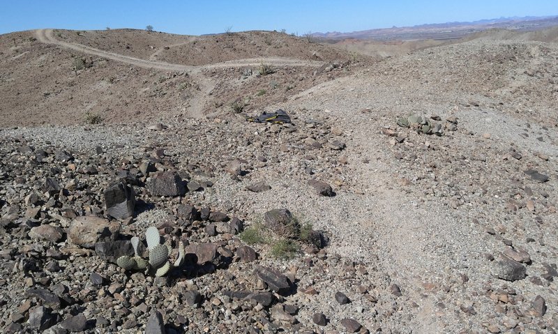 Here is a great an example of where the trail-builders built singletrack where they could have much easier used existing doubletrack. This ethic is evident throughout this trail system.