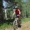 Alan riding the Pool Creek section of the Tabeguache Trail.