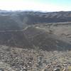 Looking down from Sidewalk at the old abandoned steam-shovel in the valley