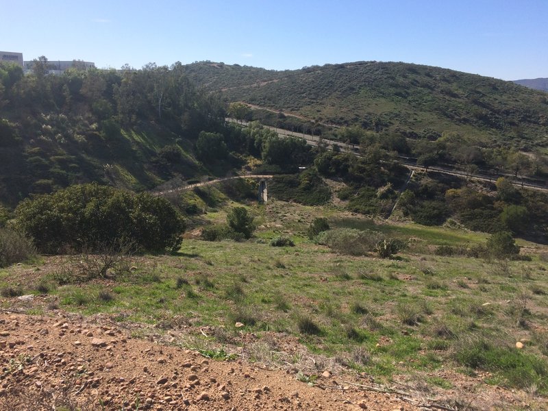 The top of a small hill overlooking the Poway Loop.