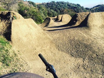 High jumps that were definitely not made for me... I will keep whoopin down the Canyon Back Trail for practice. Loved the downhill.