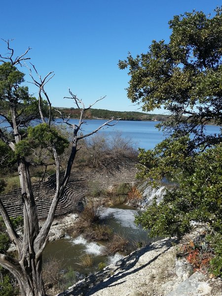 View of Cedar Lake from the top of the Spillway climb.