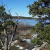 View of Cedar Lake from the top of the Spillway climb.