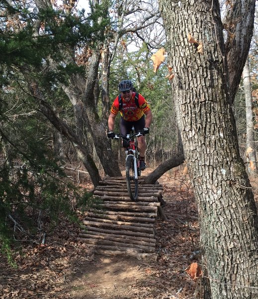 One of several fun trail features on the Red Trail!