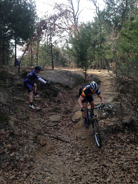 Tyler rode off the big rock on the Yellow Trail!  It can be done!