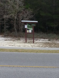 Keep an eye out for this marker on your way to the 395 Loops. You'll have to cross the road from the Longleaf Greenway Trail.