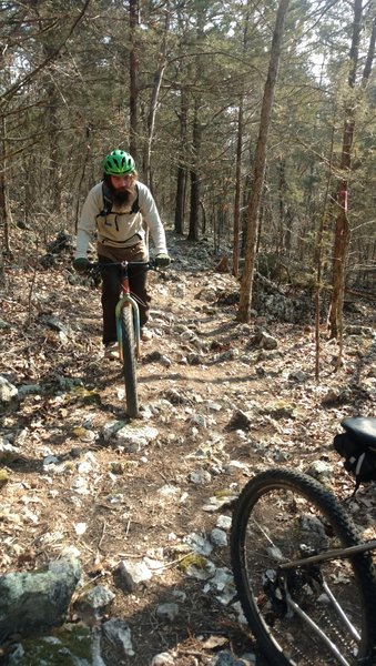 One of the rock gardens on Snake Oil at The Slick 80 Trails.