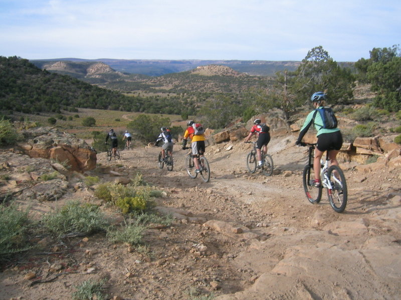 Dropping into Dry Creek.