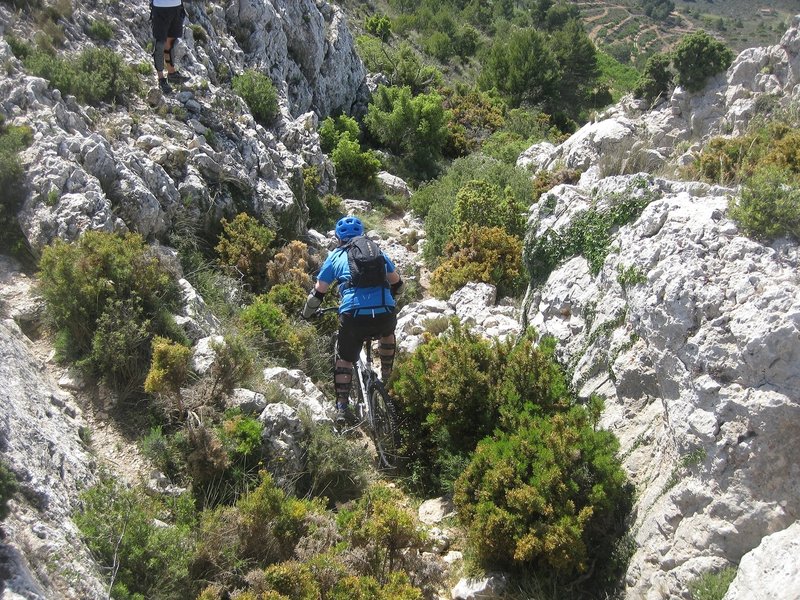 Key step in Portet de les Boges.