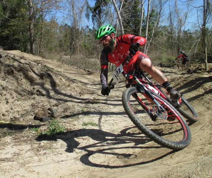 Hitting a berm at the CCORS Race 2015.