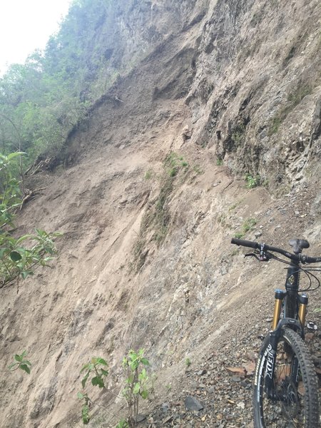 Escaleras de los muertos. Stairs of the Dead. This section is experiencing landslides and must be traversed until repairs can be made or an alternate route established. This just added to the adventure! Use caution during dry conditions as footing may be less stable.