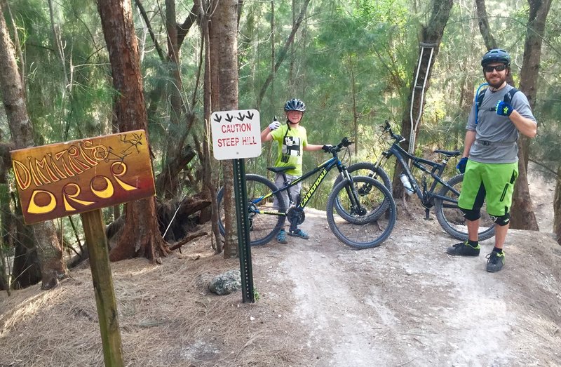 Great drop with a fun decoration hanging on a tree, pretty fun trail!