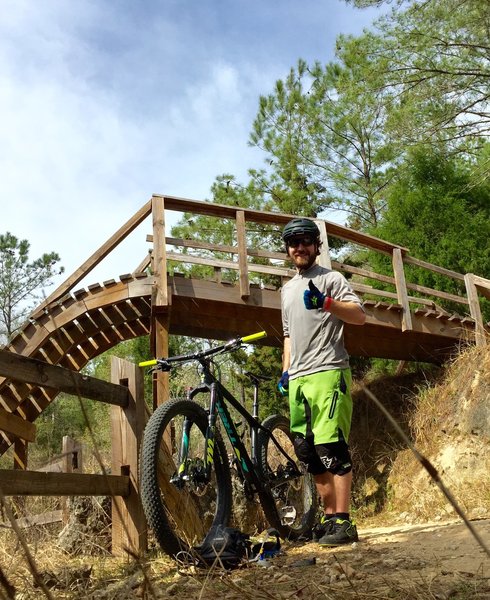 Awesome wood rollers. There are three different ones. The biggest one is fun but use caution not to go too fast... One unique feature I haven't really seen at any other trail system!!!!!