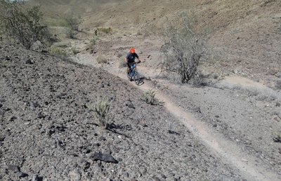 Climbing out of the wash on Johnny Walker.