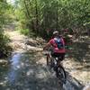 Traversing one of the many creek crossings.