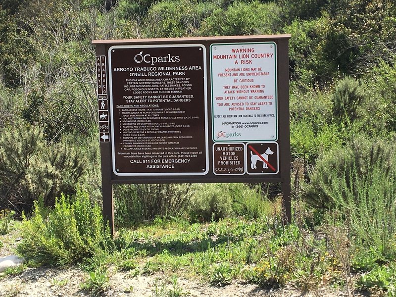 Entrance to the trail at Santa Margarita Parkway.